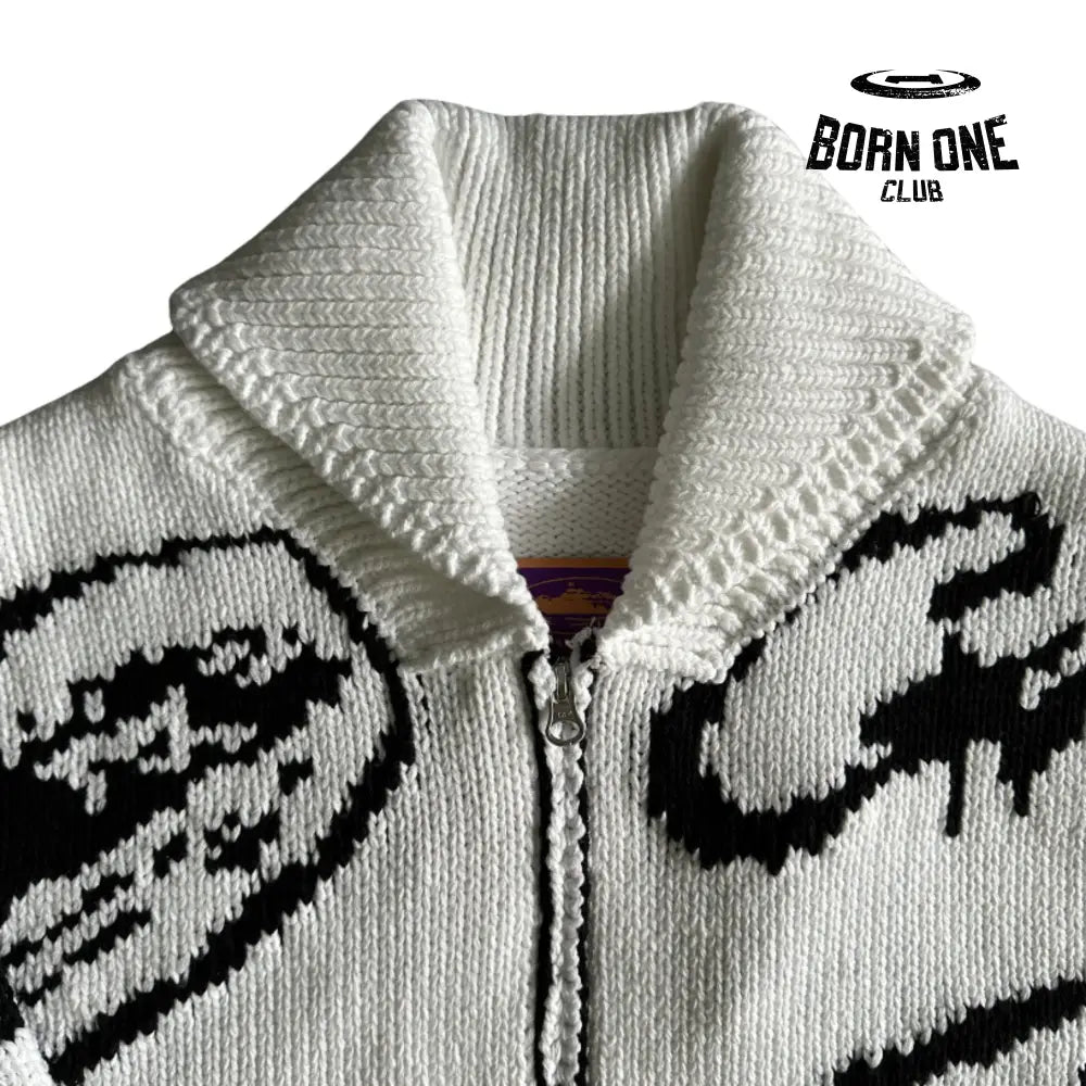Jaqueta Corteiz Heavy Knit Jacquard Sweater