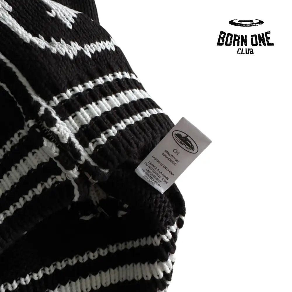 Jaqueta Corteiz Heavy Knit Jacquard Sweater