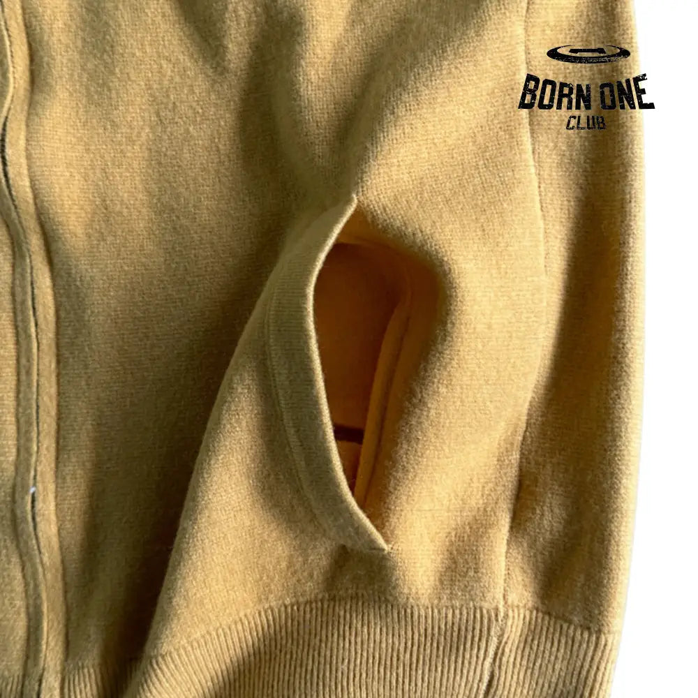 Jaqueta Corteiz Knit Zip Up Fleece Yellow