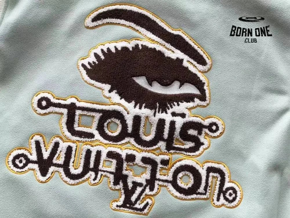 Jaqueta Louis Vuitton Leather and Wool Varsity
