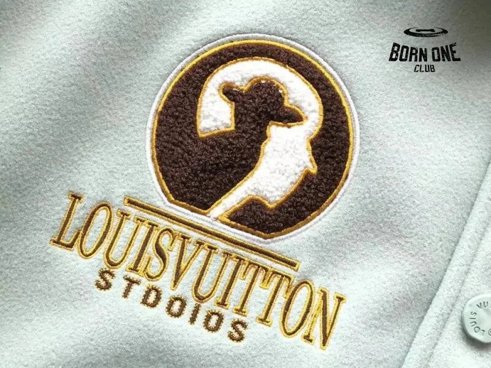 Jaqueta Louis Vuitton Leather and Wool Varsity
