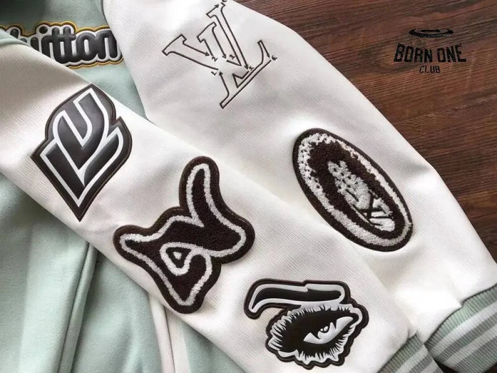 Jaqueta Louis Vuitton Leather and Wool Varsity