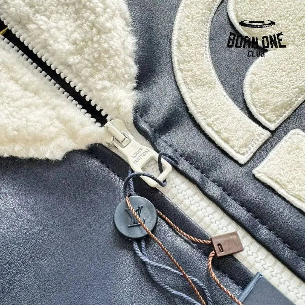 Jaqueta Louis Vuitton Leather Mix Teddy