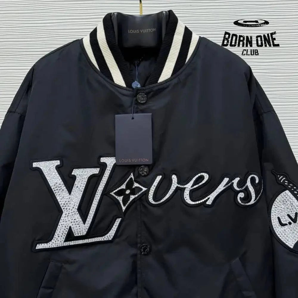 Jaqueta Louis Vuitton ’LV Lovers’ Nylon Crystal Baseball