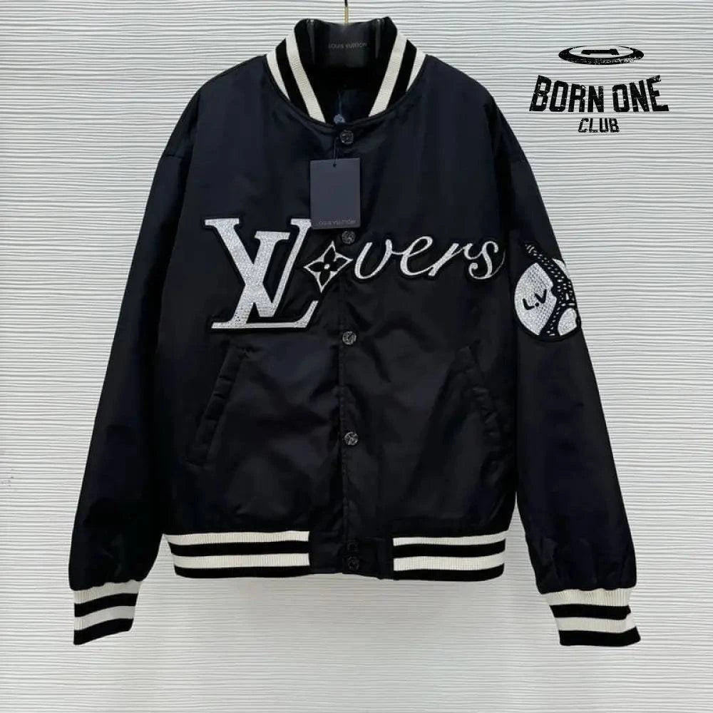 Jaqueta Louis Vuitton ’LV Lovers’ Nylon Crystal Baseball