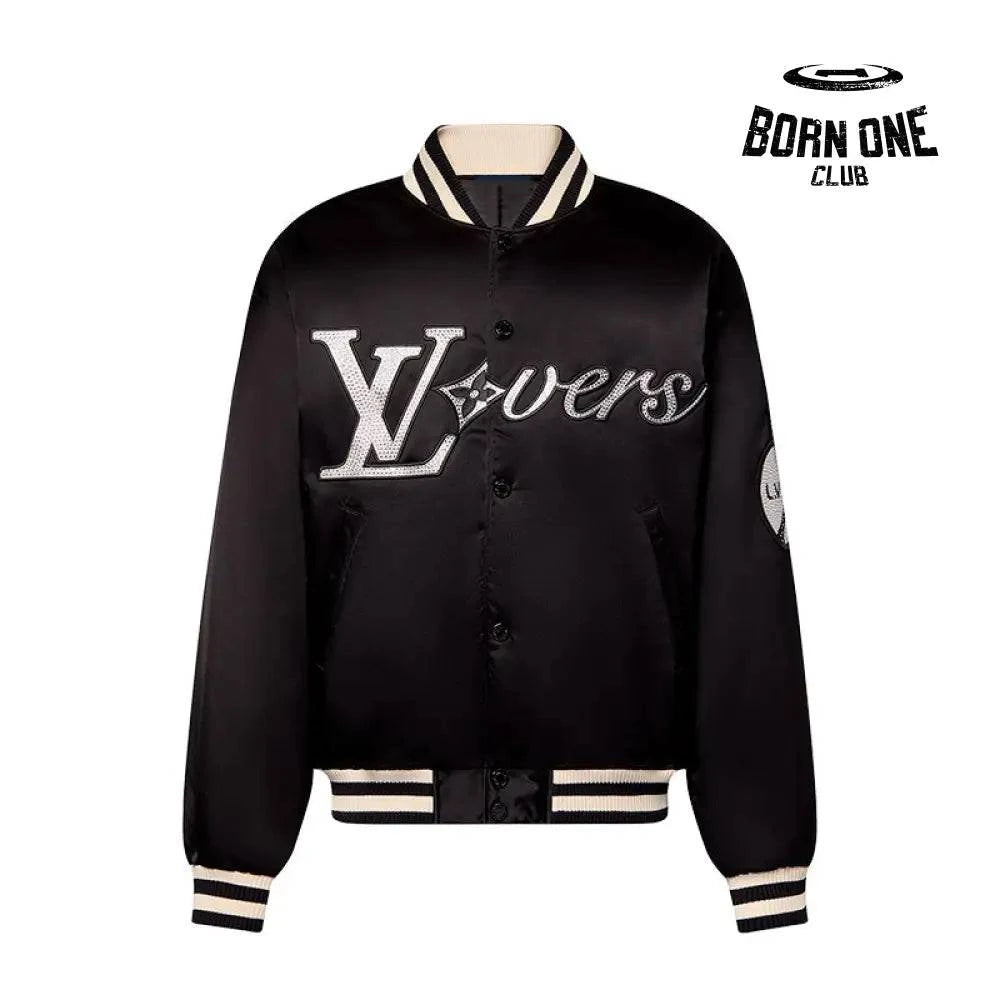 Jaqueta Louis Vuitton ’LV Lovers’ Nylon Crystal Baseball
