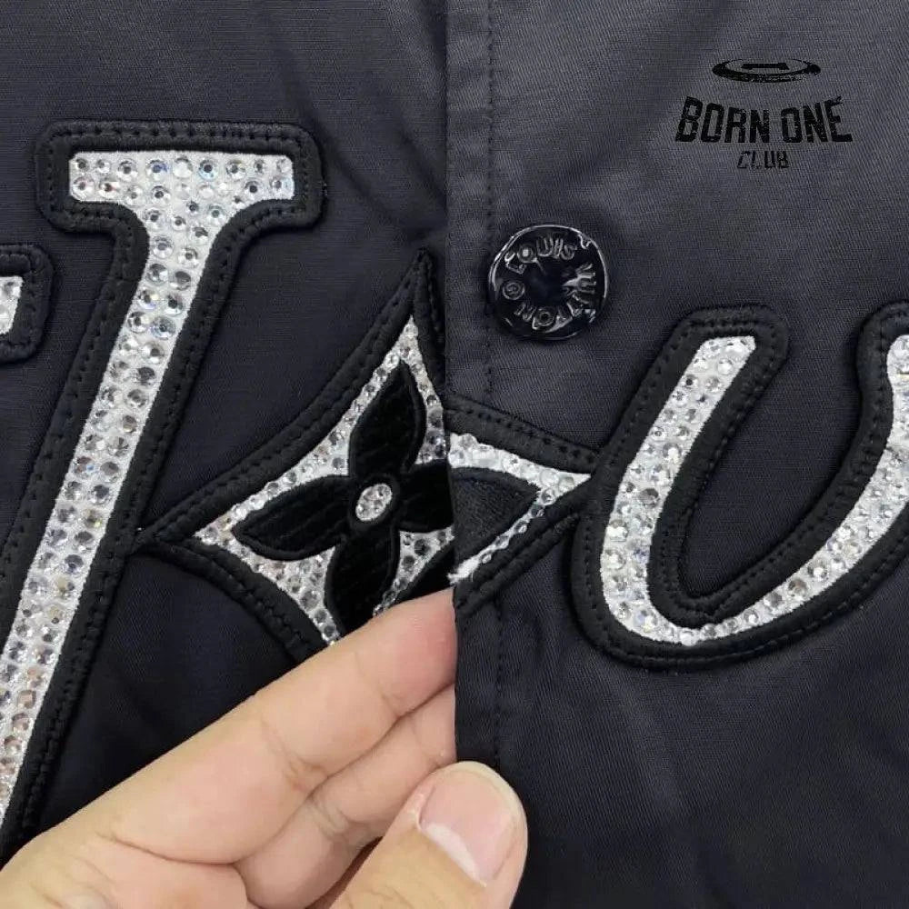 Jaqueta Louis Vuitton ’LV Lovers’ Nylon Crystal Baseball