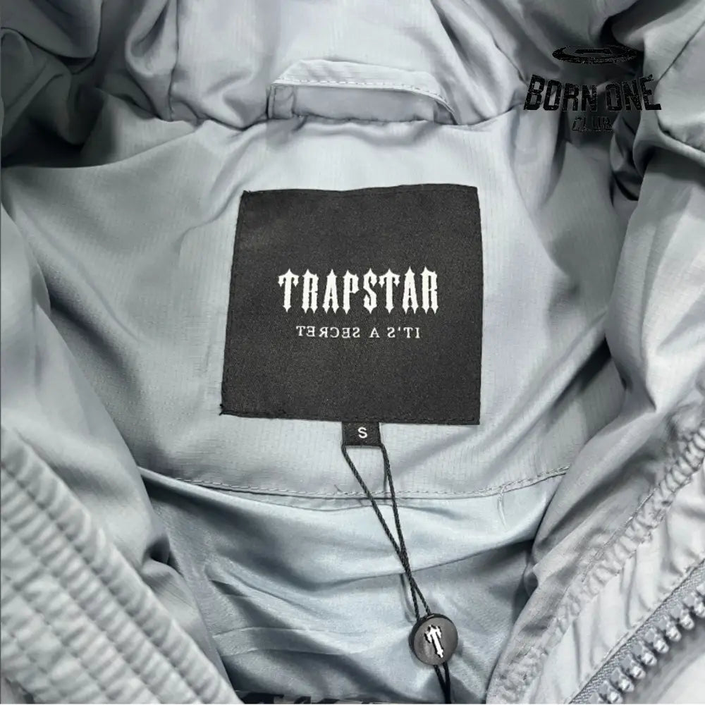 Jaqueta Trapstar Decoded 2022 Hooded Puffer Grey