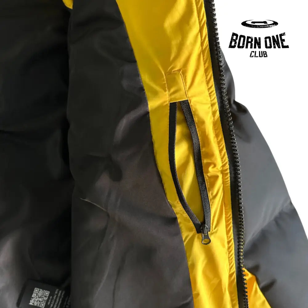 Jaqueta Trapstar Decoded Arch Puffer Black Yellow