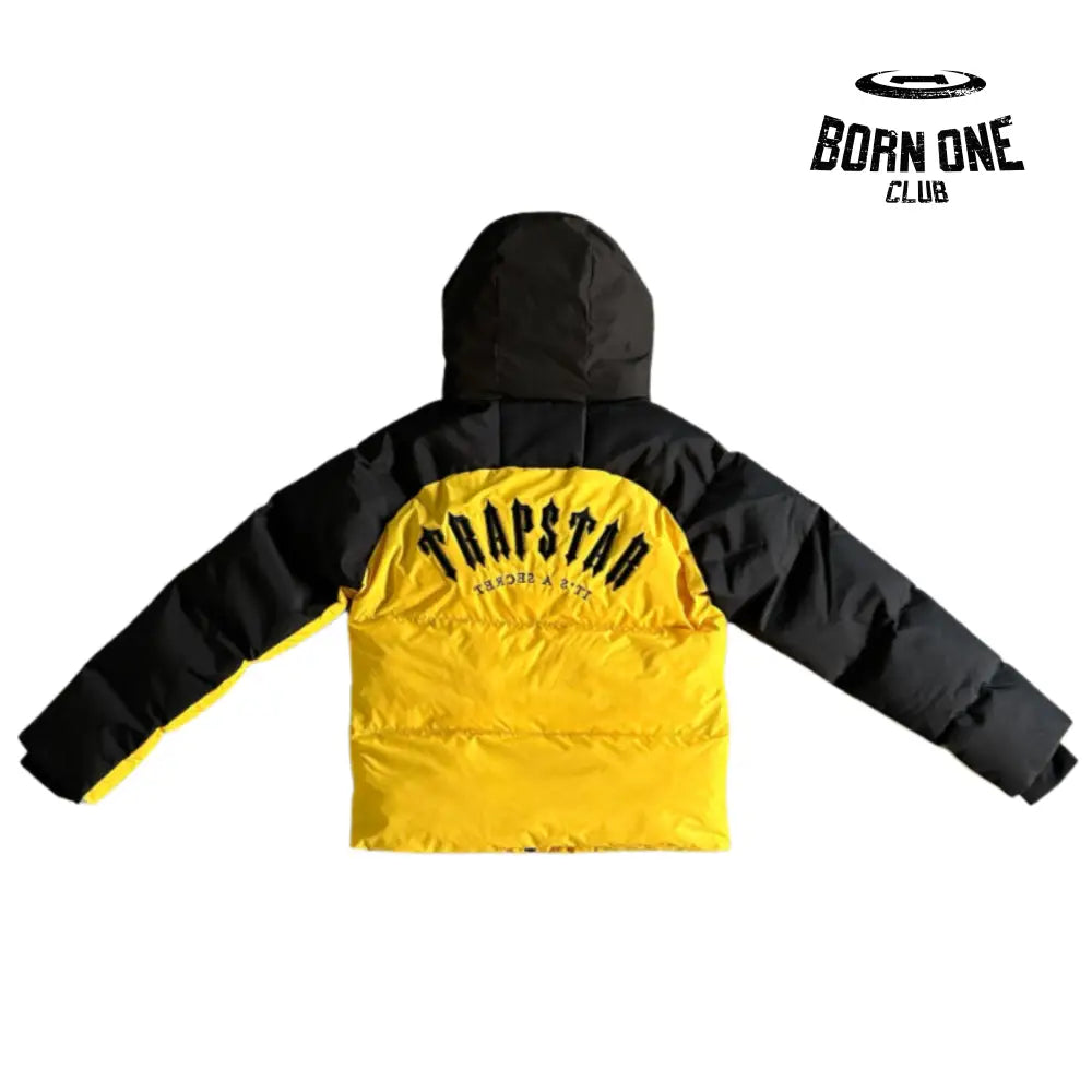 Jaqueta Trapstar Decoded Arch Puffer Black Yellow