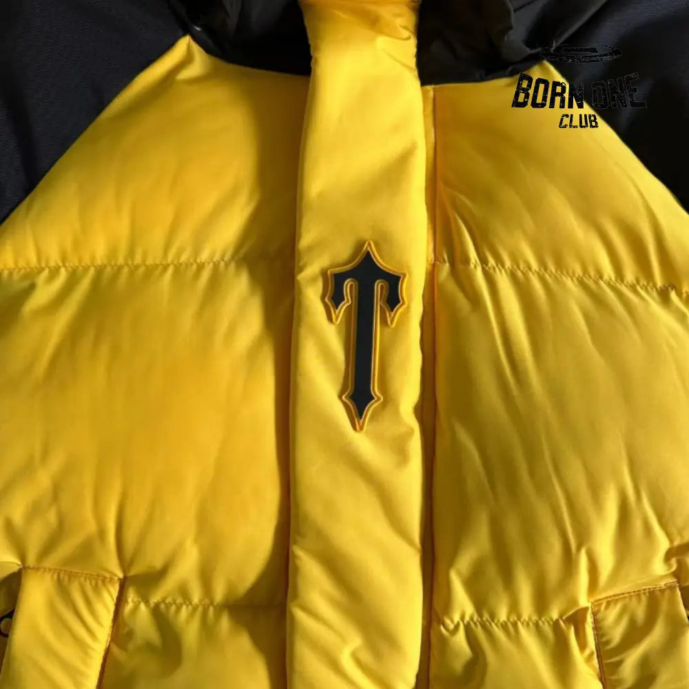 Jaqueta Trapstar Decoded Arch Puffer Black Yellow