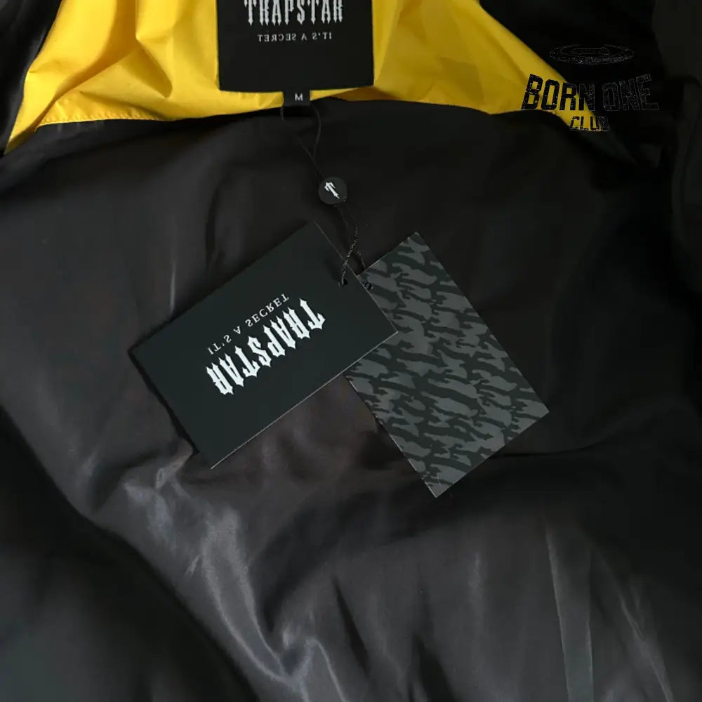 Jaqueta Trapstar Decoded Arch Puffer Black Yellow