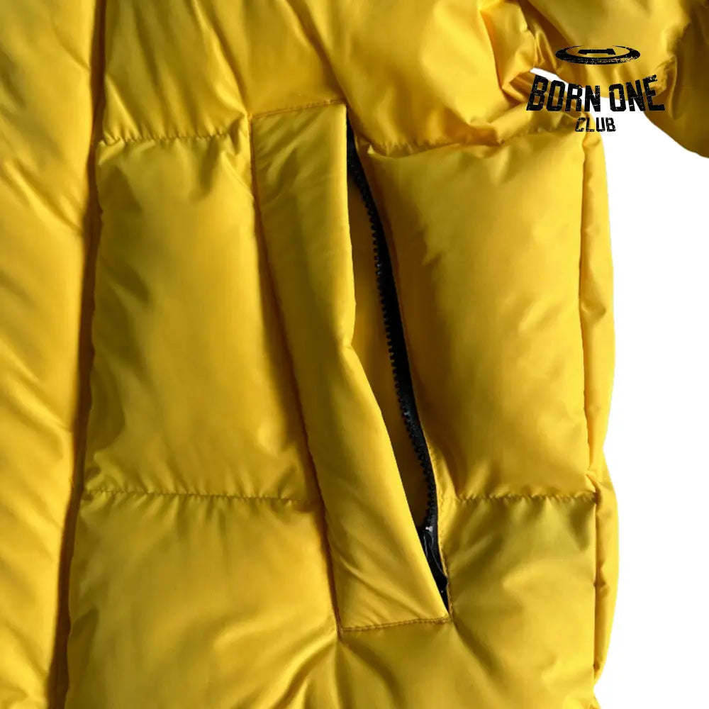 Jaqueta Trapstar Decoded Arch Puffer Black Yellow