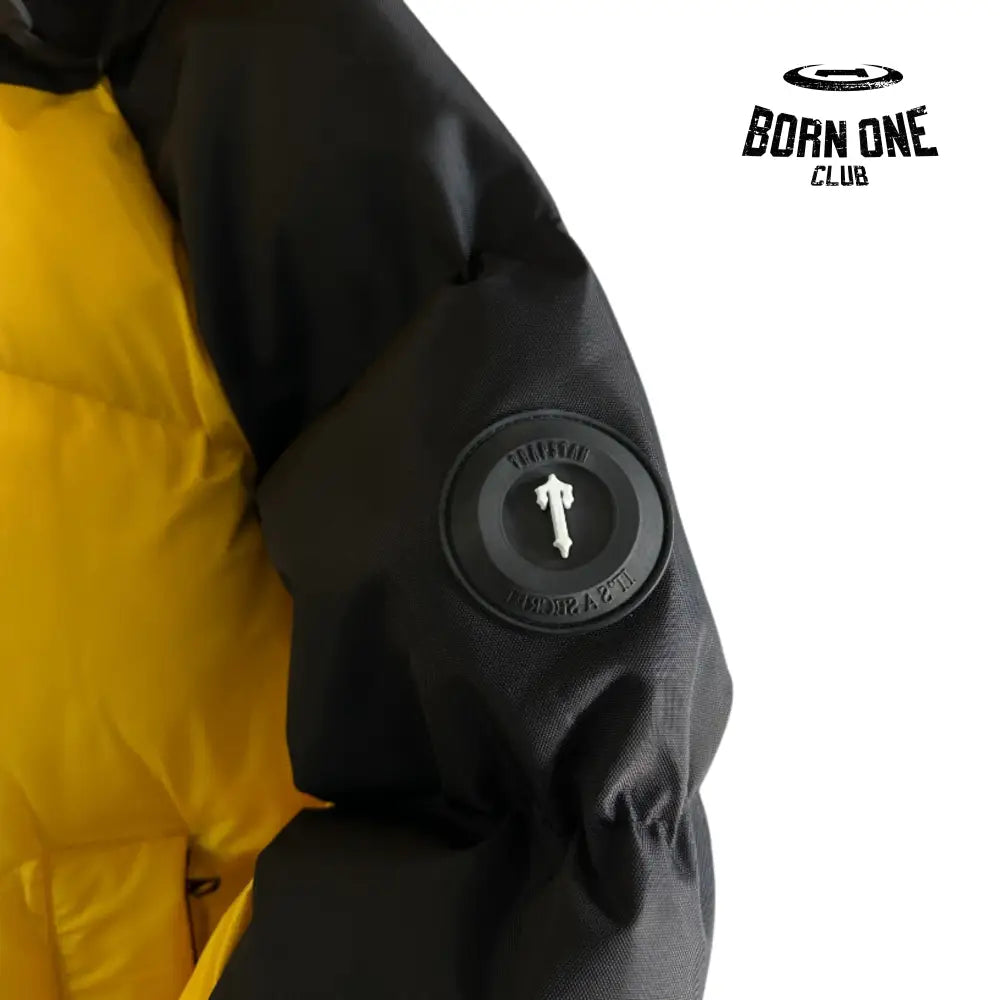 Jaqueta Trapstar Decoded Arch Puffer Black Yellow