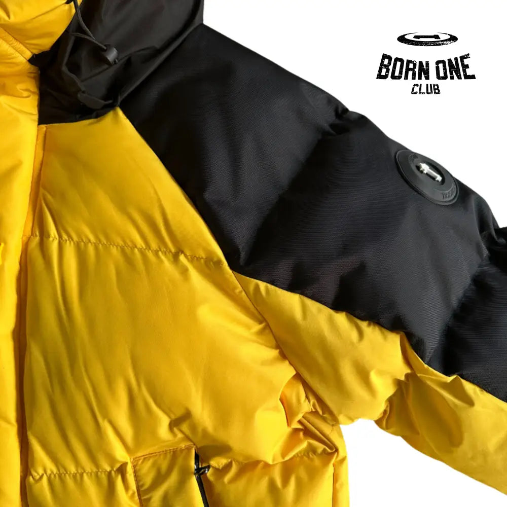 Jaqueta Trapstar Decoded Arch Puffer Black Yellow