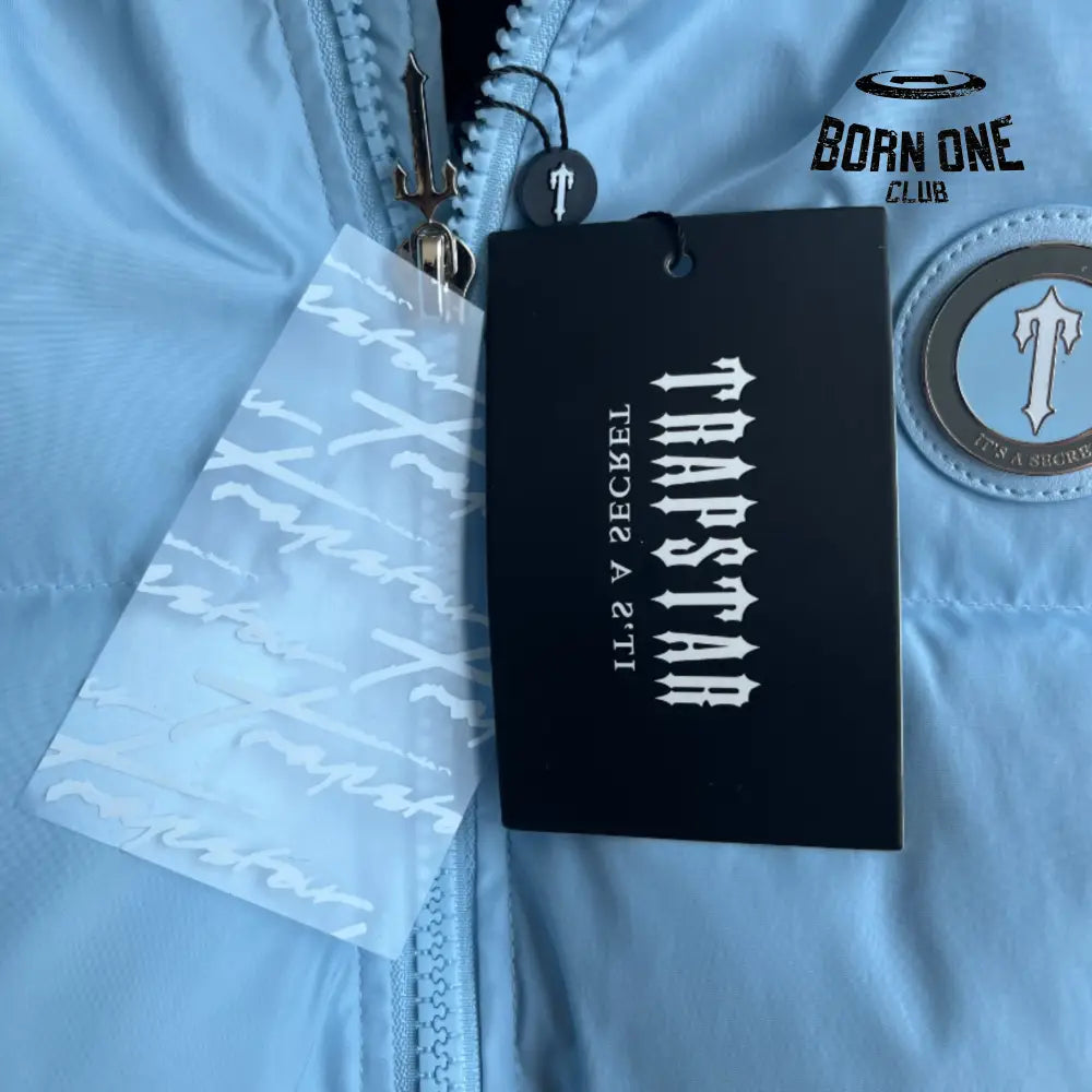 Jaqueta Trapstar Feminina Irongate Detachable Hooded Puffer Baby Blue