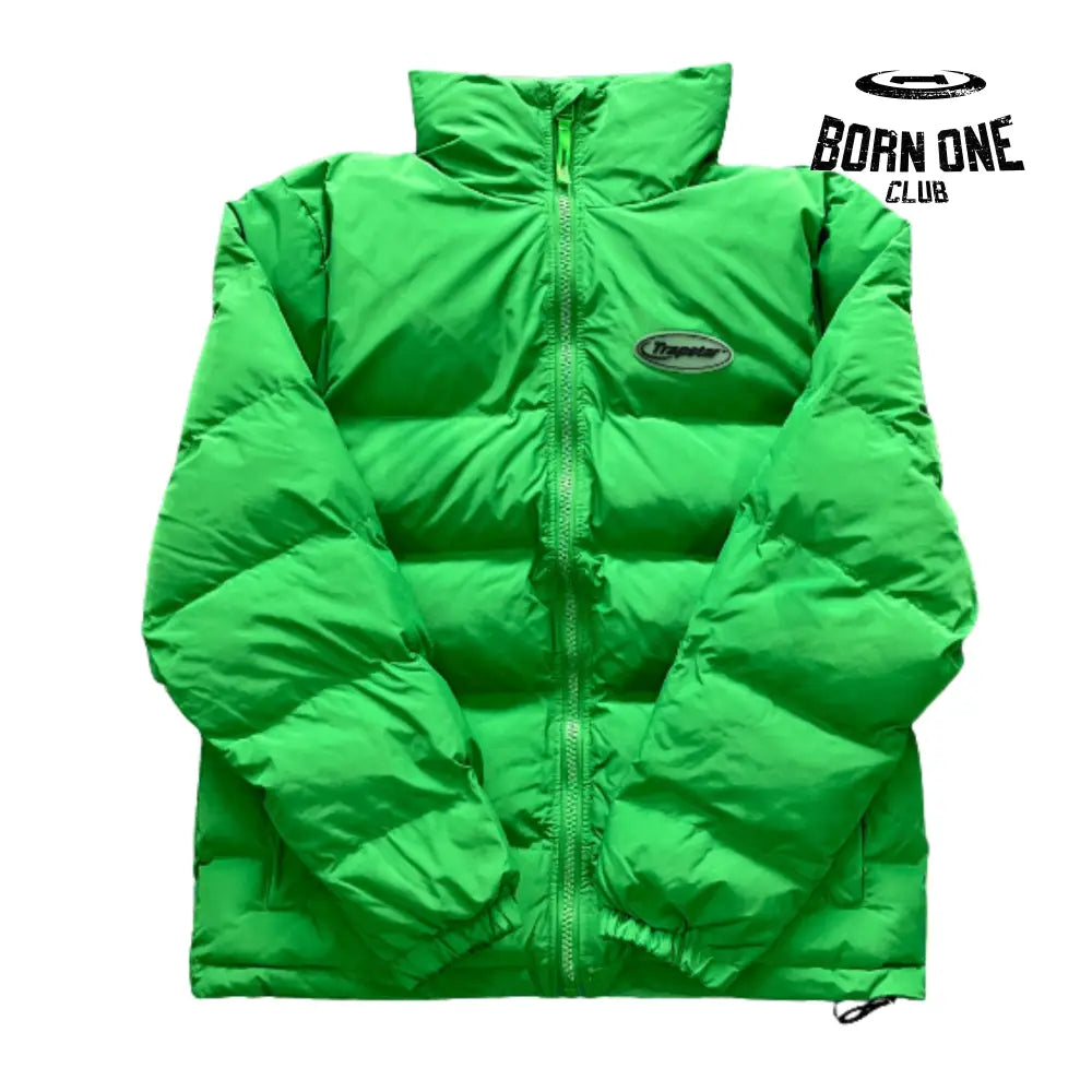 Jaqueta Trapstar Hyperdrive Puffer Green & Black P