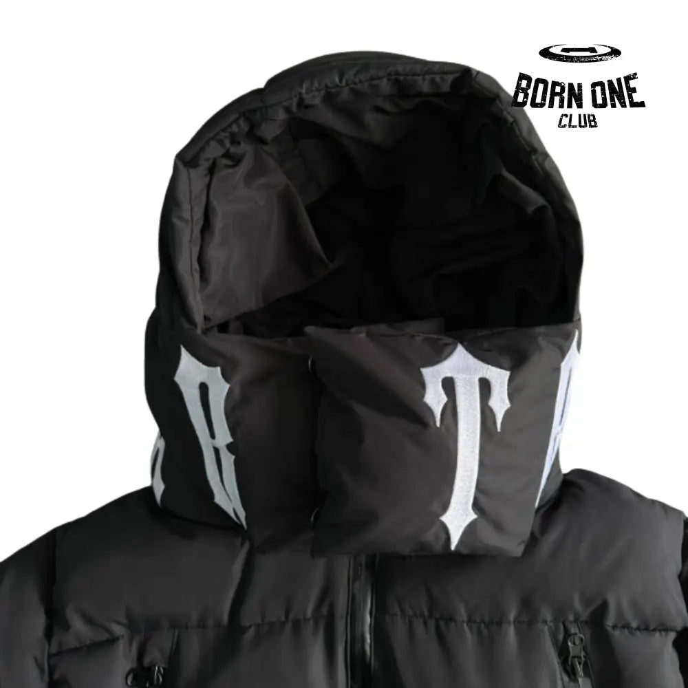 Jaqueta Trapstar Irongate Collar Puffer Black & White