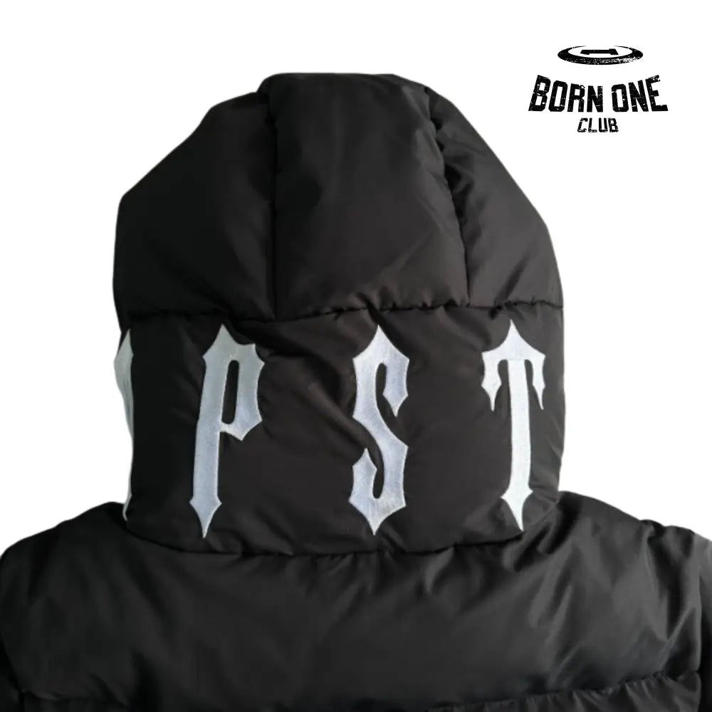 Jaqueta Trapstar Irongate Collar Puffer Black & White