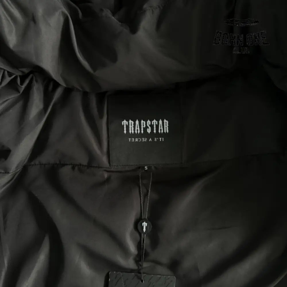 Jaqueta Trapstar Irongate Collar Puffer Black & White