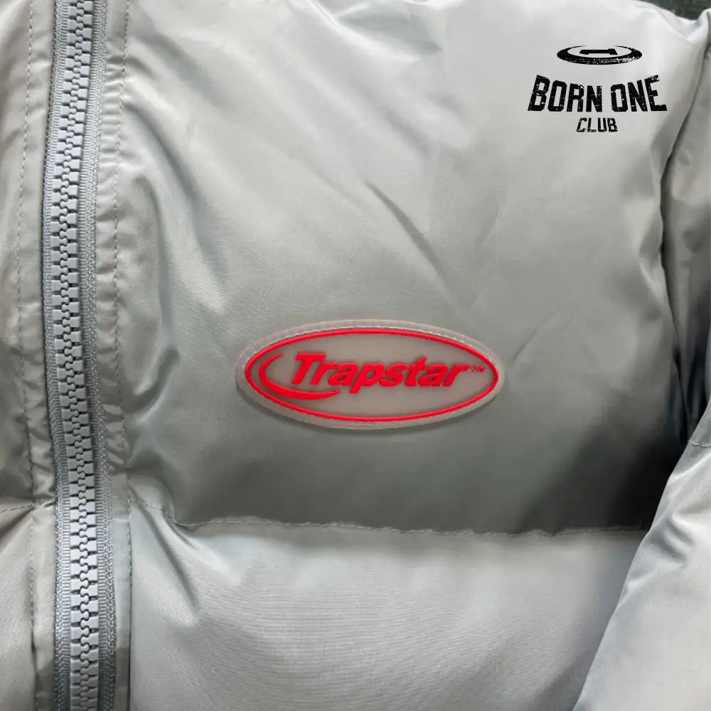Jaqueta Trapstar Light Grey & Red Hyperdrive 2.0 Bomber