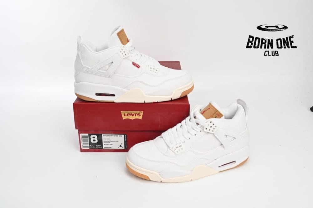 Levis x Air Jordan 4 White AO2571-100