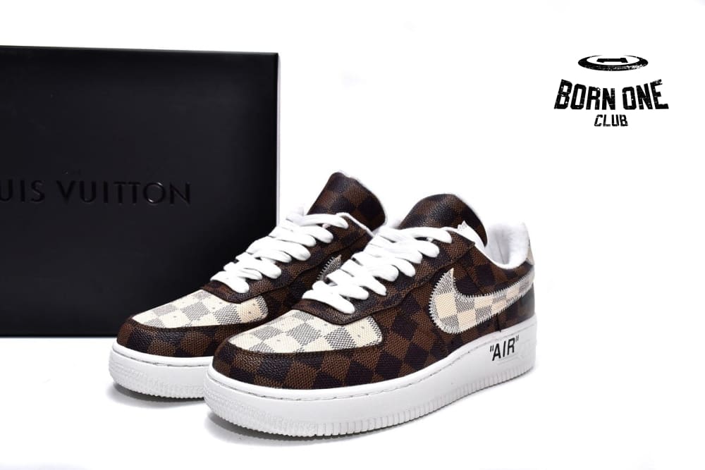 Louis Vuitton Trainer Sneaker x Nike Air Force 1 Chocolate