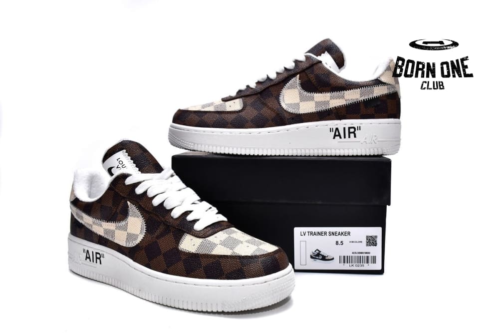 Louis Vuitton Trainer Sneaker x Nike Air Force 1 Chocolate