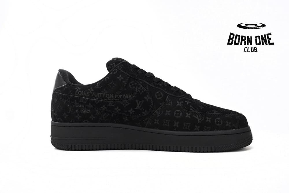 Louis Vuitton x Nike Air Force 1 Low All Black 1A9VD7