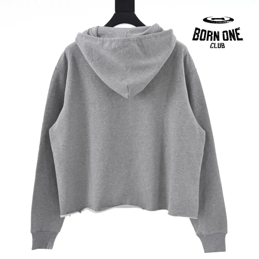 Maison Margiela Logo Print Hoodie in Grey Moletom
