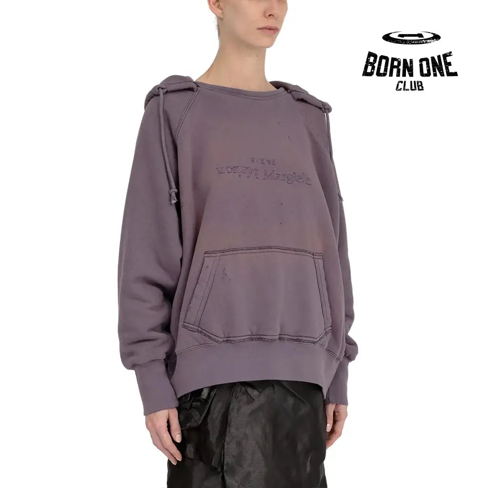 Maison Margiela Reverse logo hooded sweatshirt Moletom