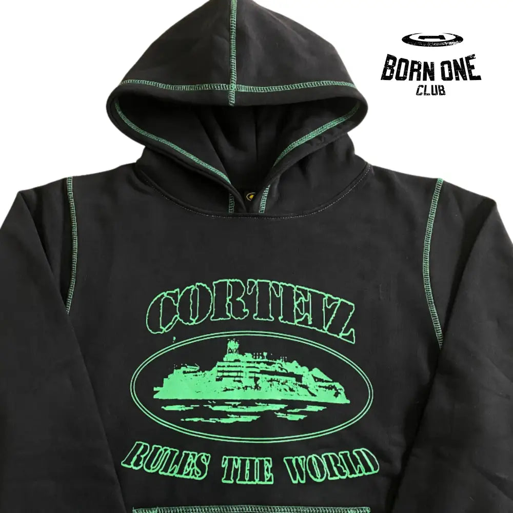Moletom Corteiz Alcatraz Hoodie Black & Green