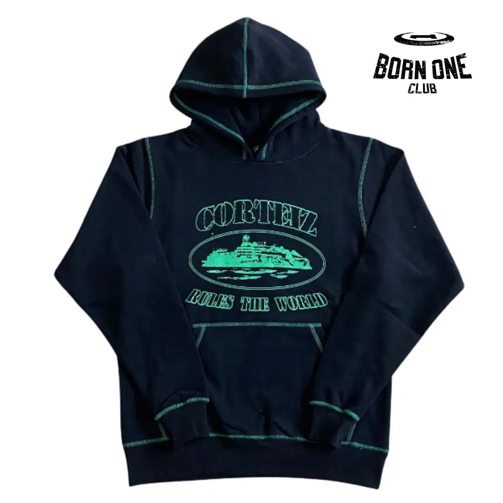 Moletom Corteiz Alcatraz Hoodie Black & Green P
