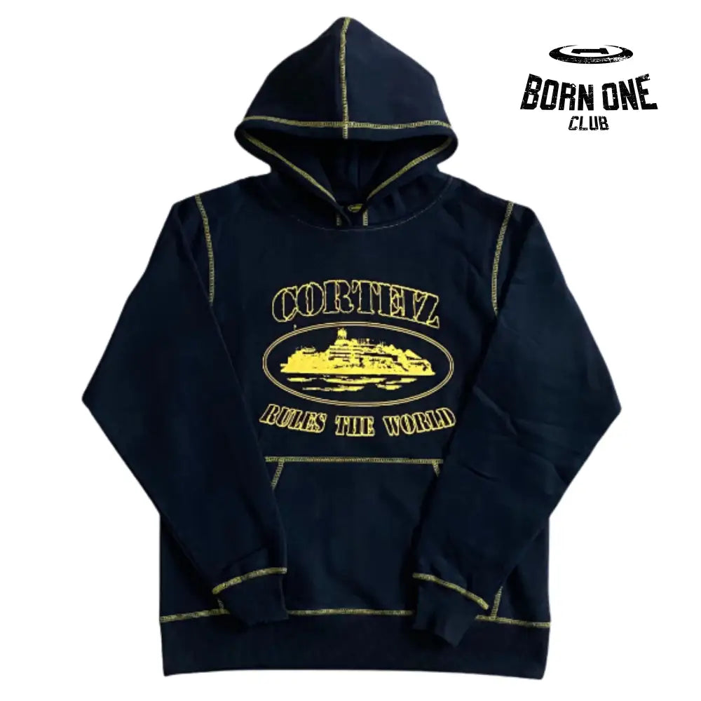 Moletom Corteiz Alcatraz Hoodie Black & Yellow P