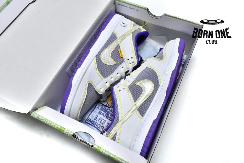 Nike Dunk Low Union Passport Pack Grey Purple DJ9649-500