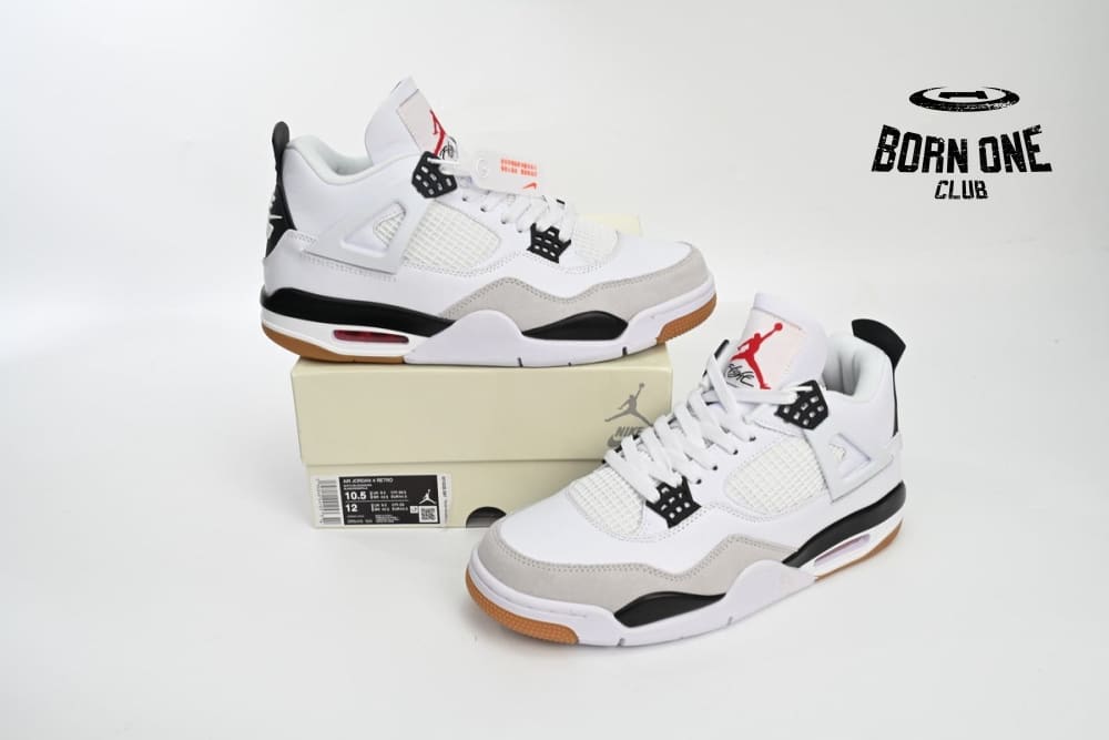 Nike SB x Air Jordan 4 Retro White Black DR5415-100