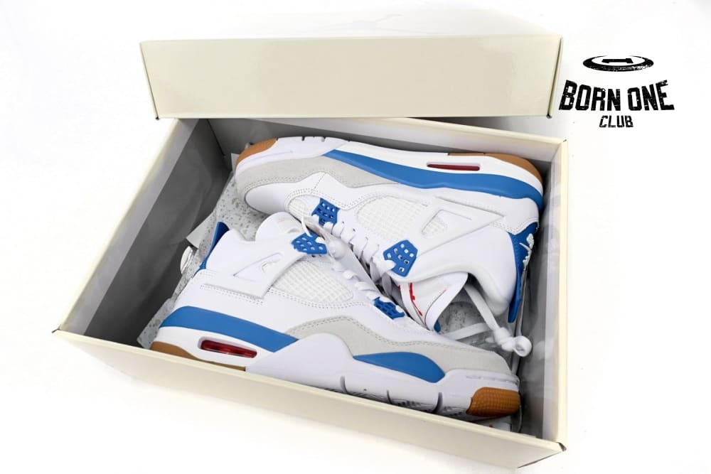 Nike SB x Air Jordan 4 White Blue DR5415-104