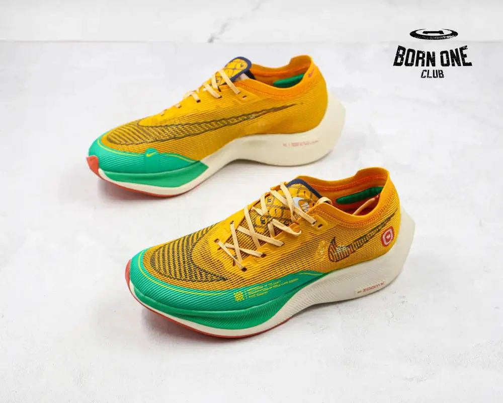 Nike Zoom X Vaporfly Next% 2 Dark Sulfur Stadium Green Nike Zoom X Vaporfly Next% 2 Barely Volt Hyper Orange