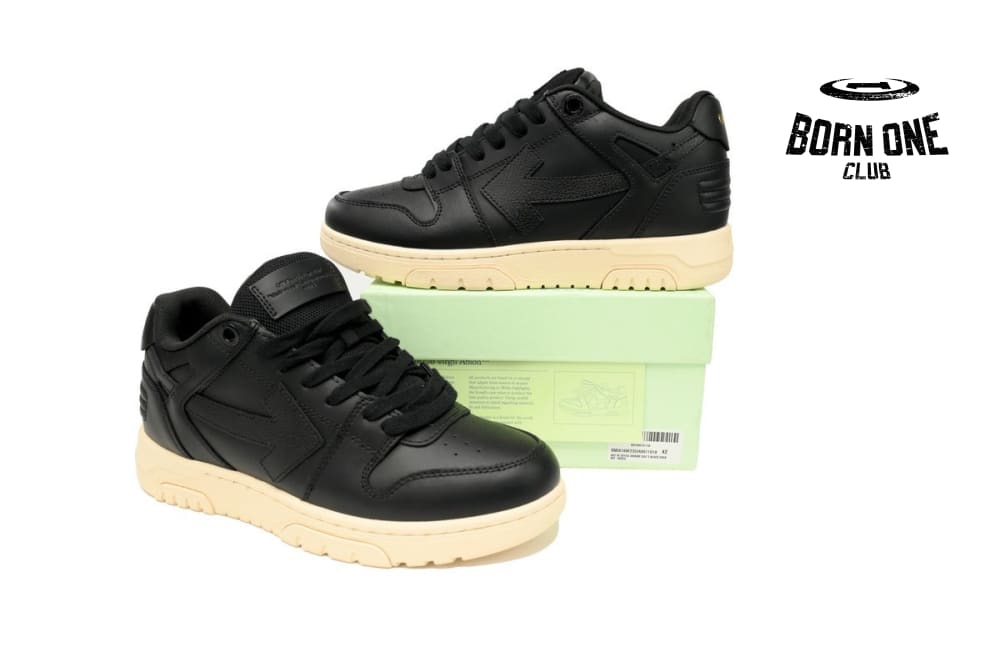 OFF-WHITE Out Of Office White Black Round Head OMIA189F23LEA0011010