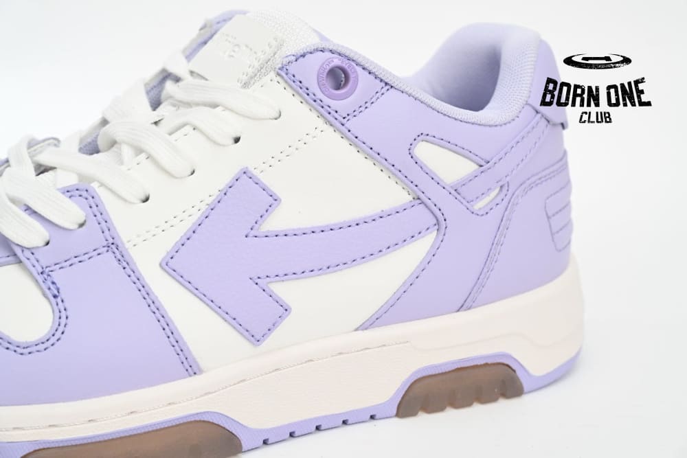 OFF-WHITE Out Of Office Calf Leather White Lilac OWIA259R21LEA0010131