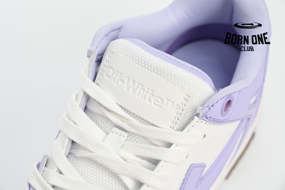 OFF-WHITE Out Of Office Calf Leather White Lilac OWIA259R21LEA0010131