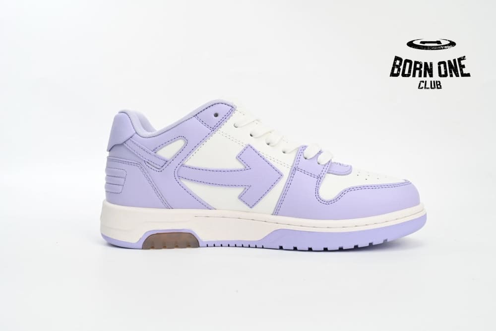 OFF-WHITE Out Of Office Calf Leather White Lilac OWIA259R21LEA0010131