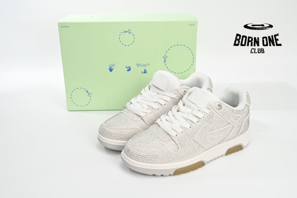 OFF-WHITE Out Of Office Low Tops Strass OWIA259S23LEA0080101