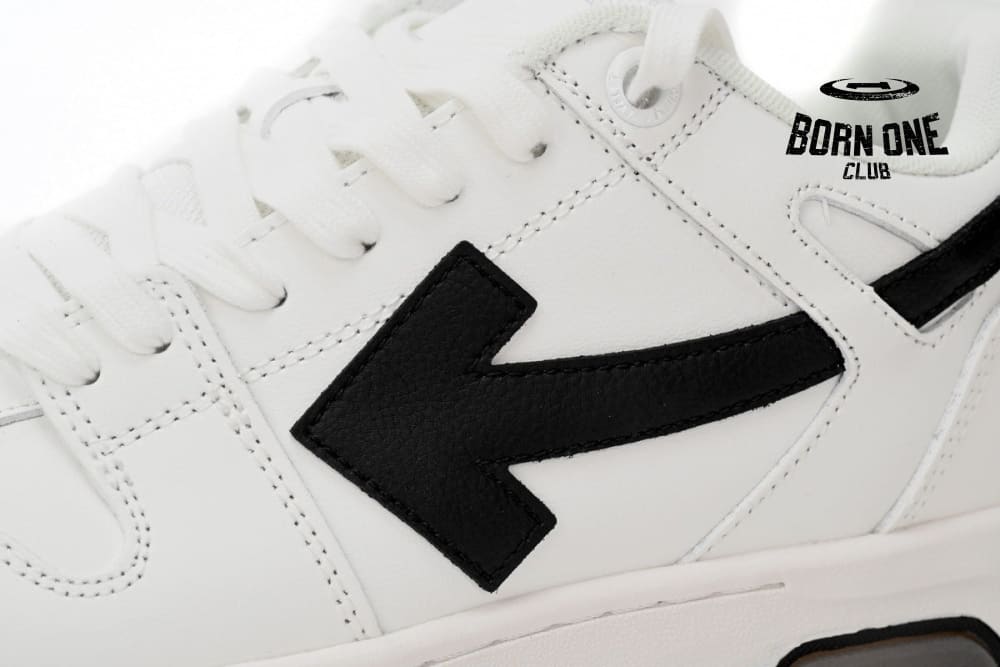 OFF-WHITE Out Of Office OOO 30 MM Low Tops Black White OMIA189C99LEA0040110