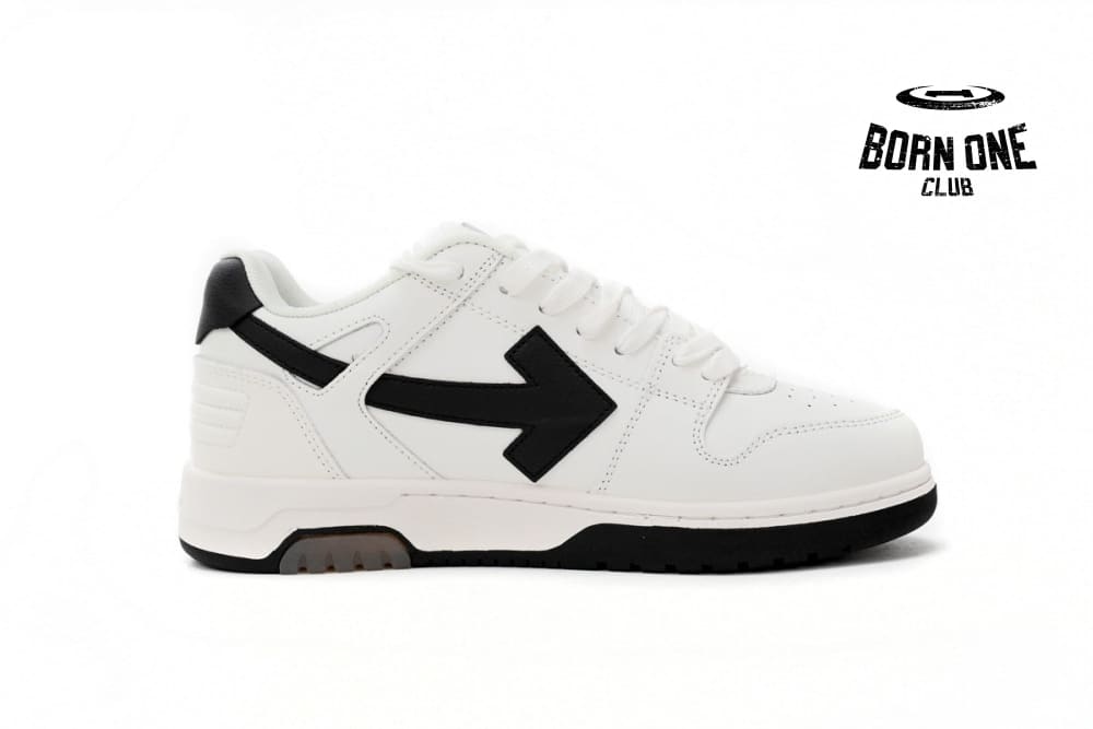 OFF-WHITE Out Of Office OOO 30 MM Low Tops Black White OMIA189C99LEA0040110