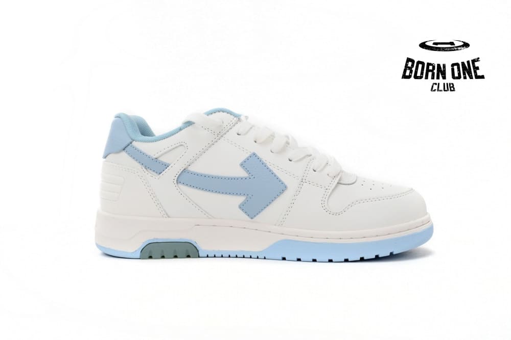 OFF-WHITE Out Of Office OOO 30 MM Low Tops White Light Blue OMIA189C99LEA0010145
