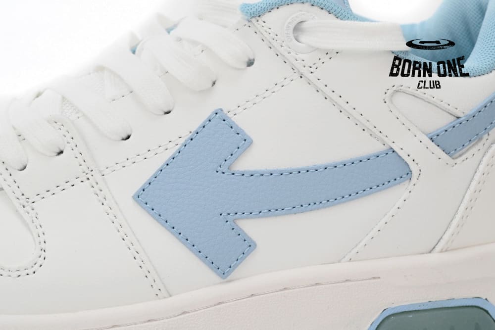 OFF-WHITE Out Of Office OOO 30 MM Low Tops White Light Blue OMIA189C99LEA0010145
