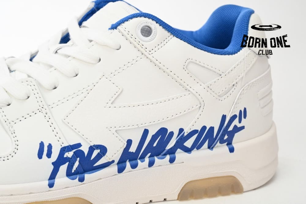 OFF-WHITE Out Of Office OOO "For Walking" Low Tops White Blue (SS22) OMIA189S22LEA0030145