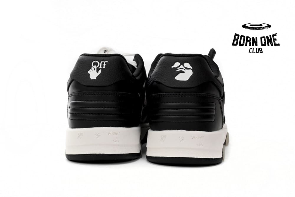 OFF-WHITE Out Of Office OOO Low Tops White Black White OMIA189C99LEA0011004