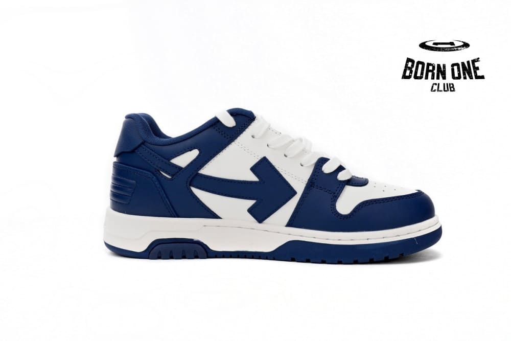 OFF-WHITE Out Of Office "OOO" Low Tops Dark Blue White OMIA189S22LEA0010142